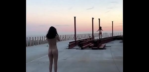  Girls go Naked at construction site